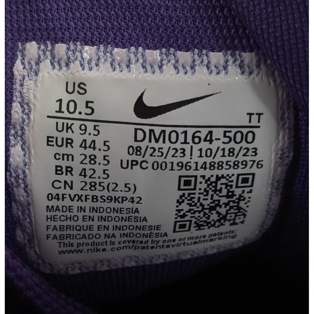 Mens Nike Air Zoom Pegasus 39 TB Purple Running Shoes DM0164-500 Size 10.5